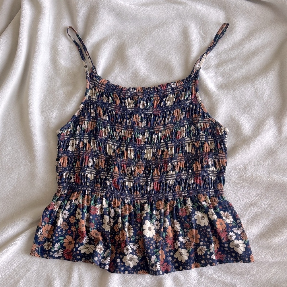 SO Black Floral Camisole Top